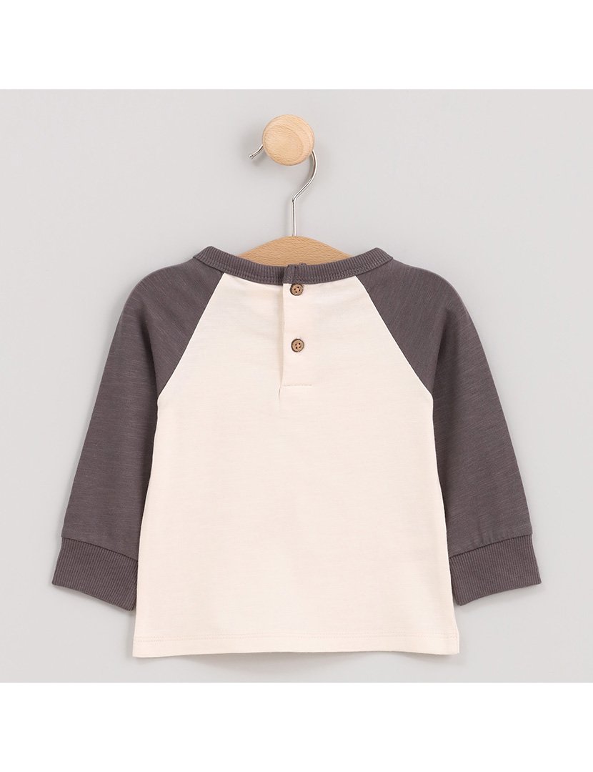 Camisola Menino Cosmos Branco e Cinzento