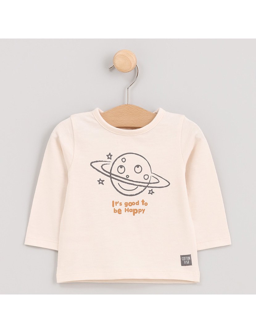 Camisola Menino It's Good To Be Happy Cosmos Branco