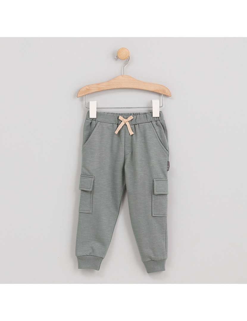 Calças de Fato Treino Menino com Bolsos Laterais Jungle Verde