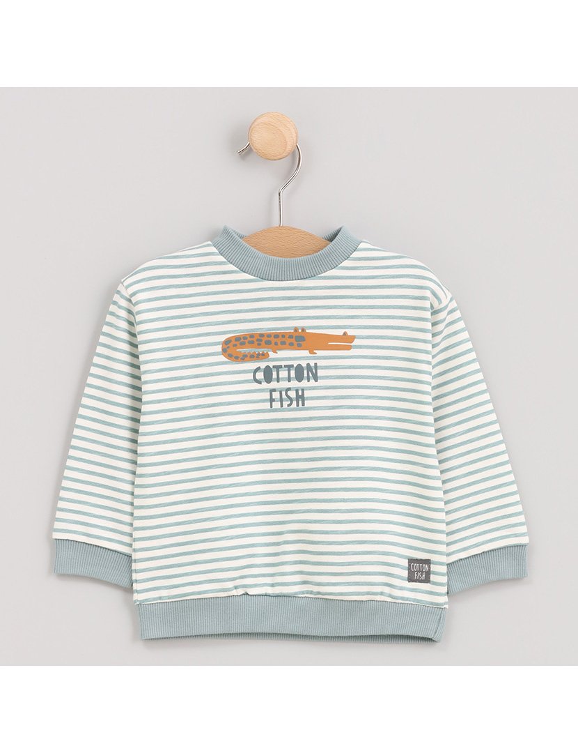 Sweatshirt Menino Listrada Jungle Verde