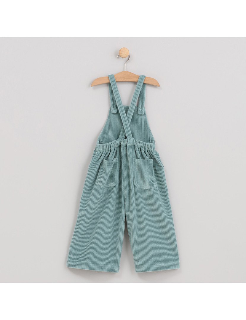 Macacão de Veludo Menina Jungle Verde