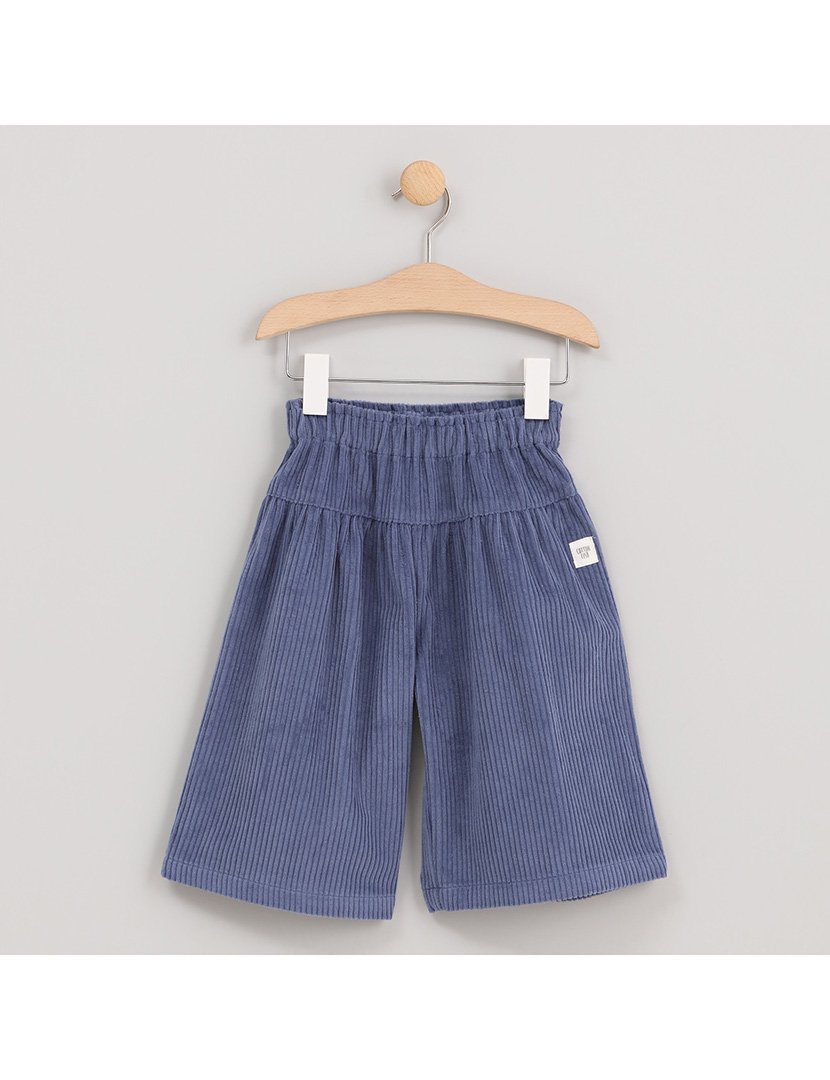 Calças de Veludo Menina Lovely Fish Azul