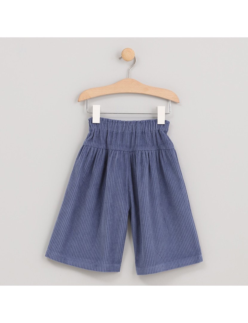 Calças de Veludo Menina Lovely Fish Azul