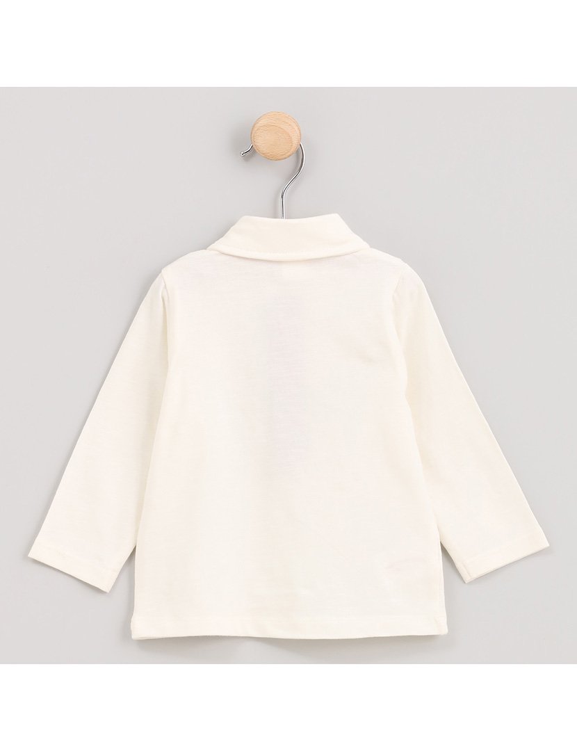 Pólo Menino Manga Comprida Xristmas Branco