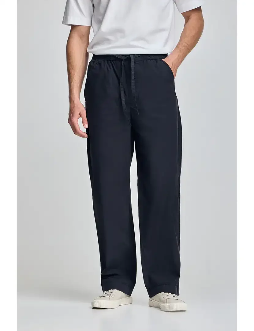 Calças Sunset com cós elástico Azul marinho