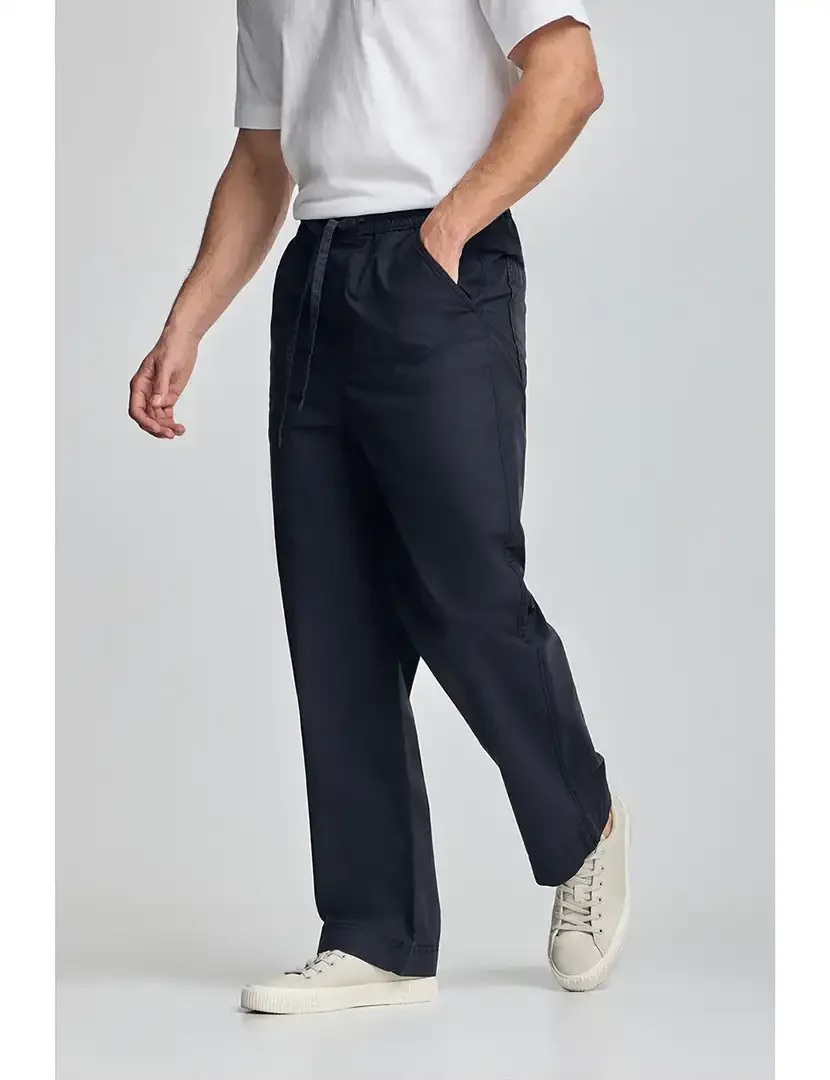 Calças Sunset com cós elástico Azul marinho