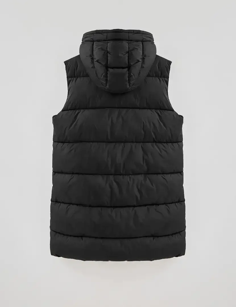 Colete comprido reversível Preto