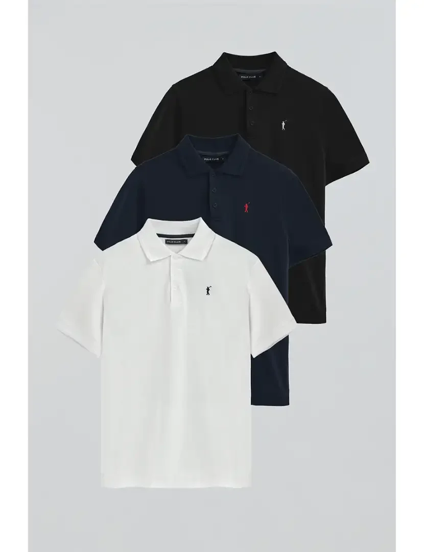 Pack 3 Pólos Homem em piqué