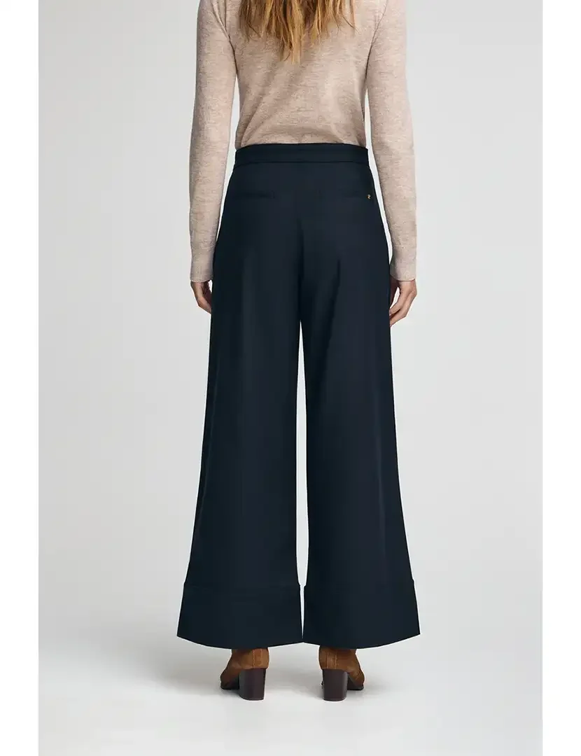 Calças Largas Senhora Azul Marinho