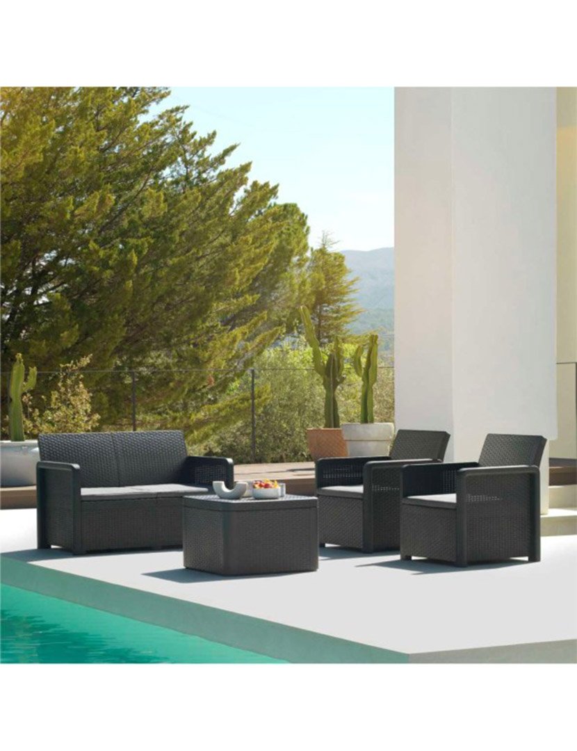 Conjunto Sofá Nassau Confort Arrumação