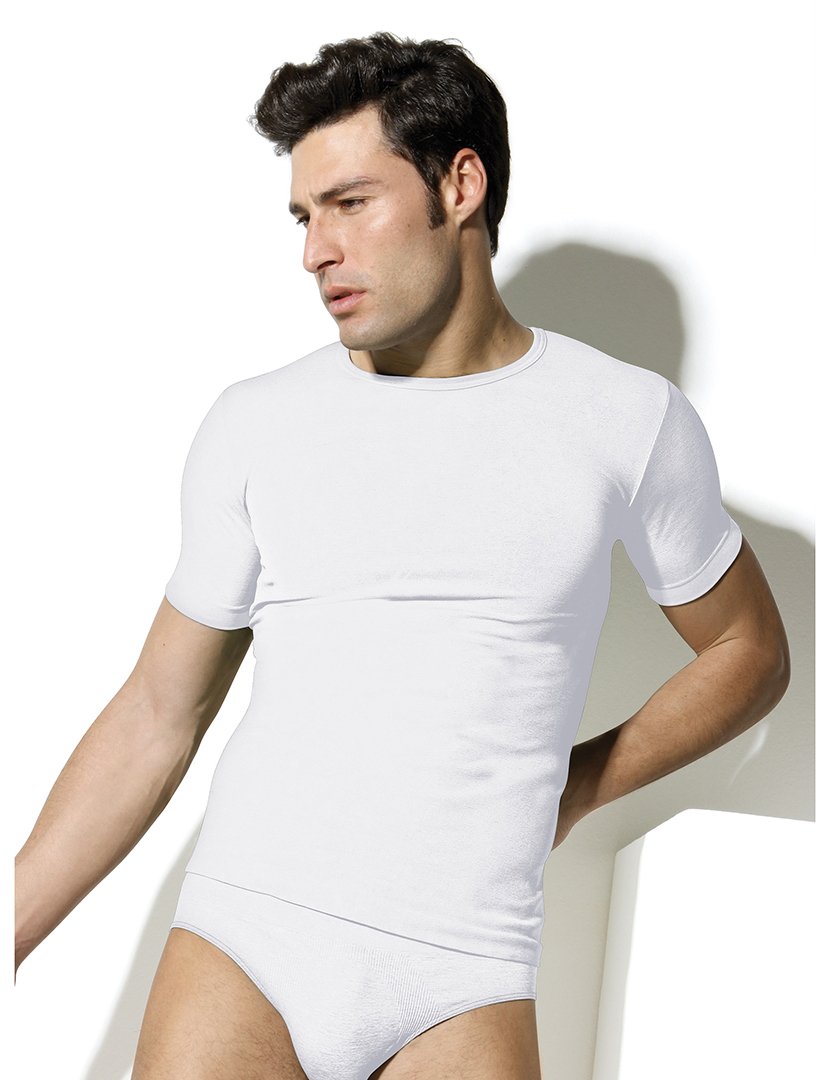 T-Shirt Decote Redondo Homem Branco
