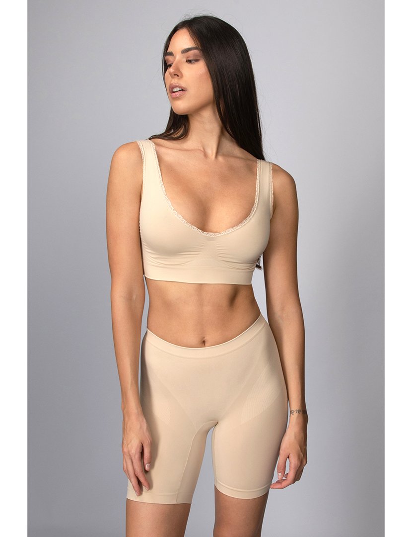 Soutien de Desporto Renda Cor de Pele