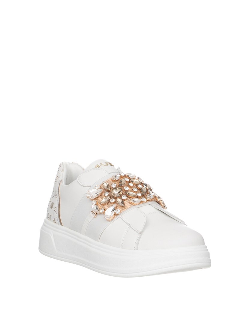 Ténis Senhora Dourado e Branco