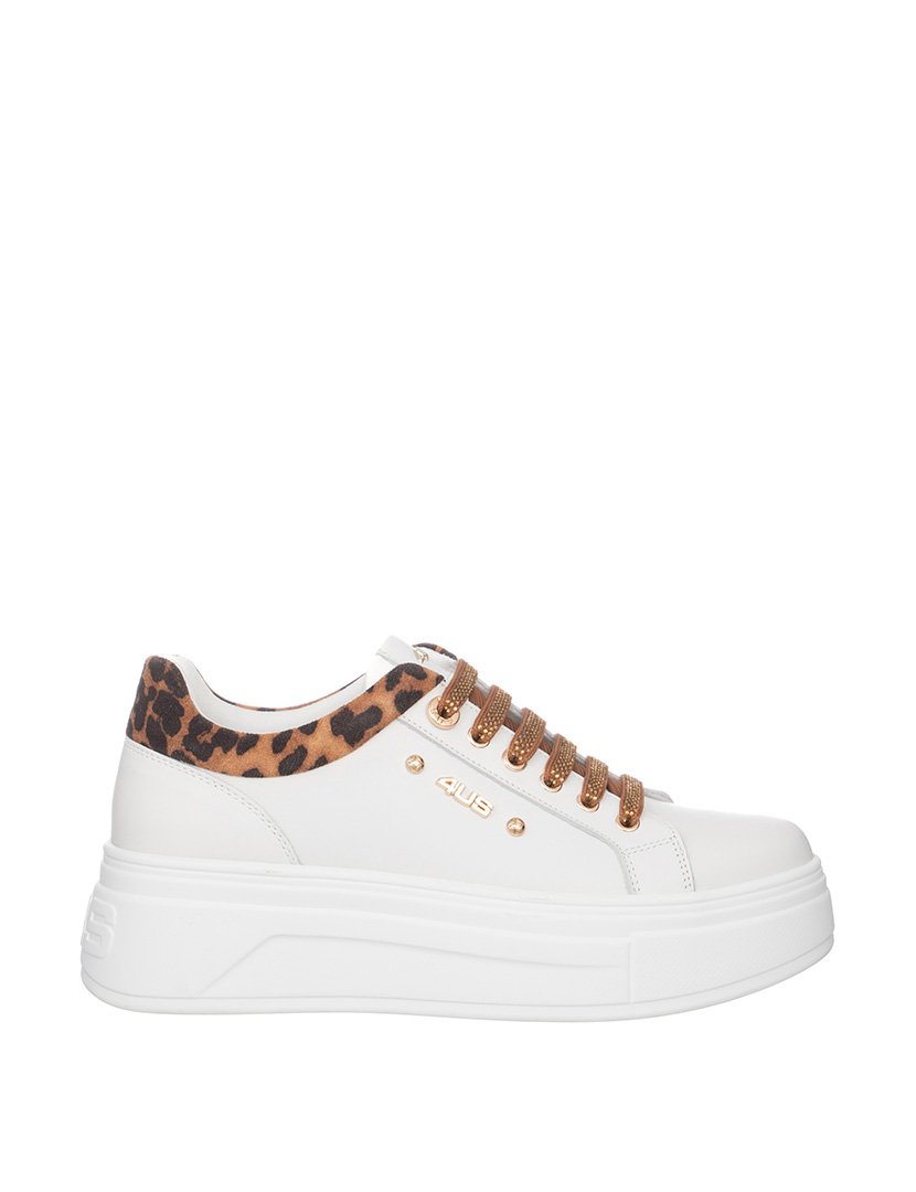 Ténis Senhora Leopardo Branco
