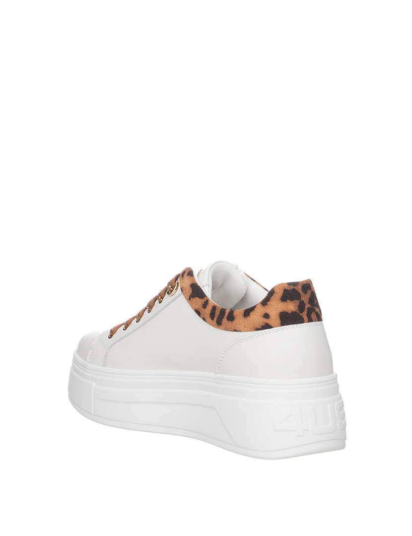 Ténis Senhora Leopardo Branco