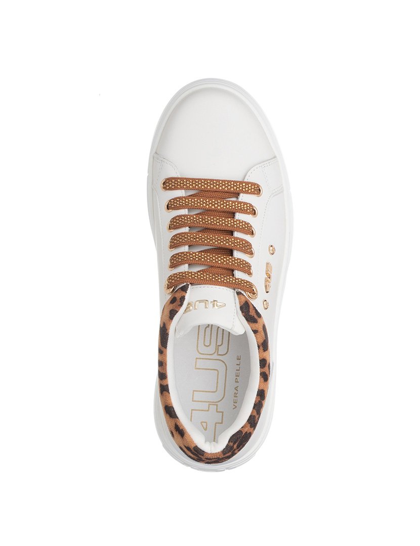 Ténis Senhora Leopardo Branco