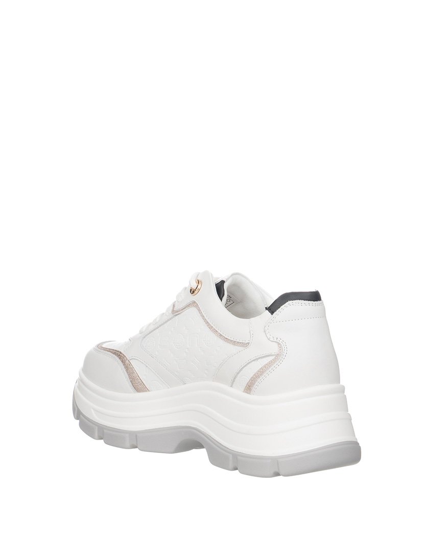 Ténis Senhora Dourado e Branco