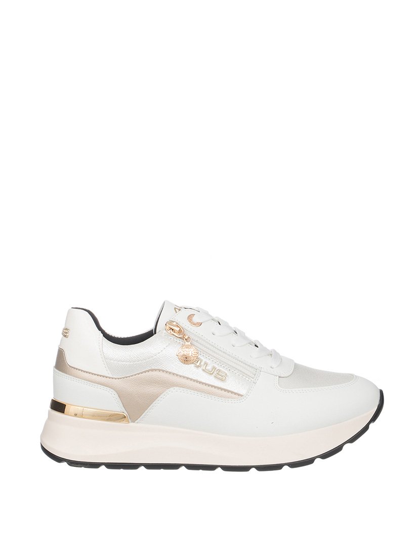 Ténis Senhora Dourado e Branco