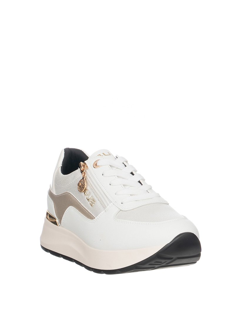 Ténis Senhora Dourado e Branco