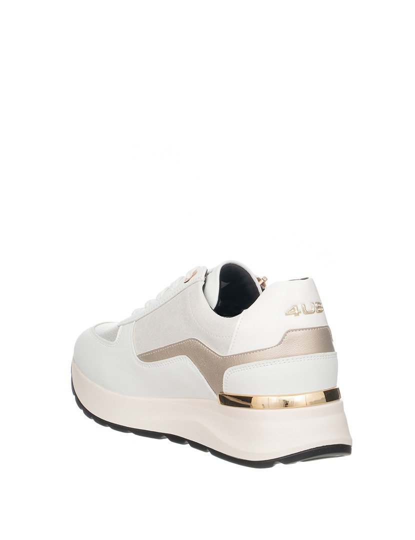 Ténis Senhora Dourado e Branco