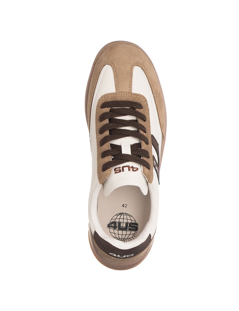 Ténis Homem Castanho e Bege