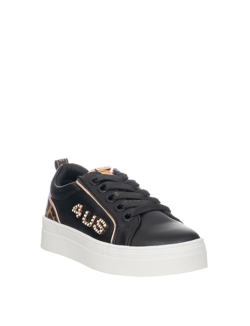 Ténis Criança Leopardo Preto