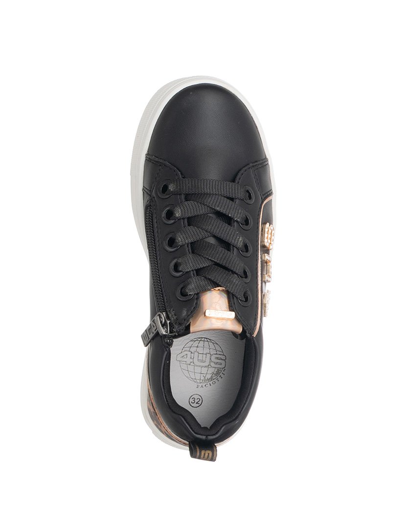 Ténis Criança Leopardo Preto