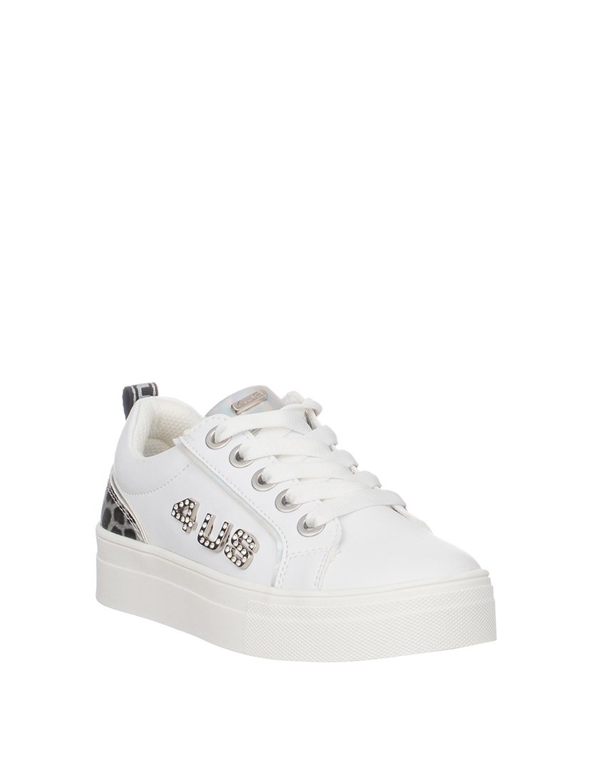 Ténis Criança Leopardo Branco