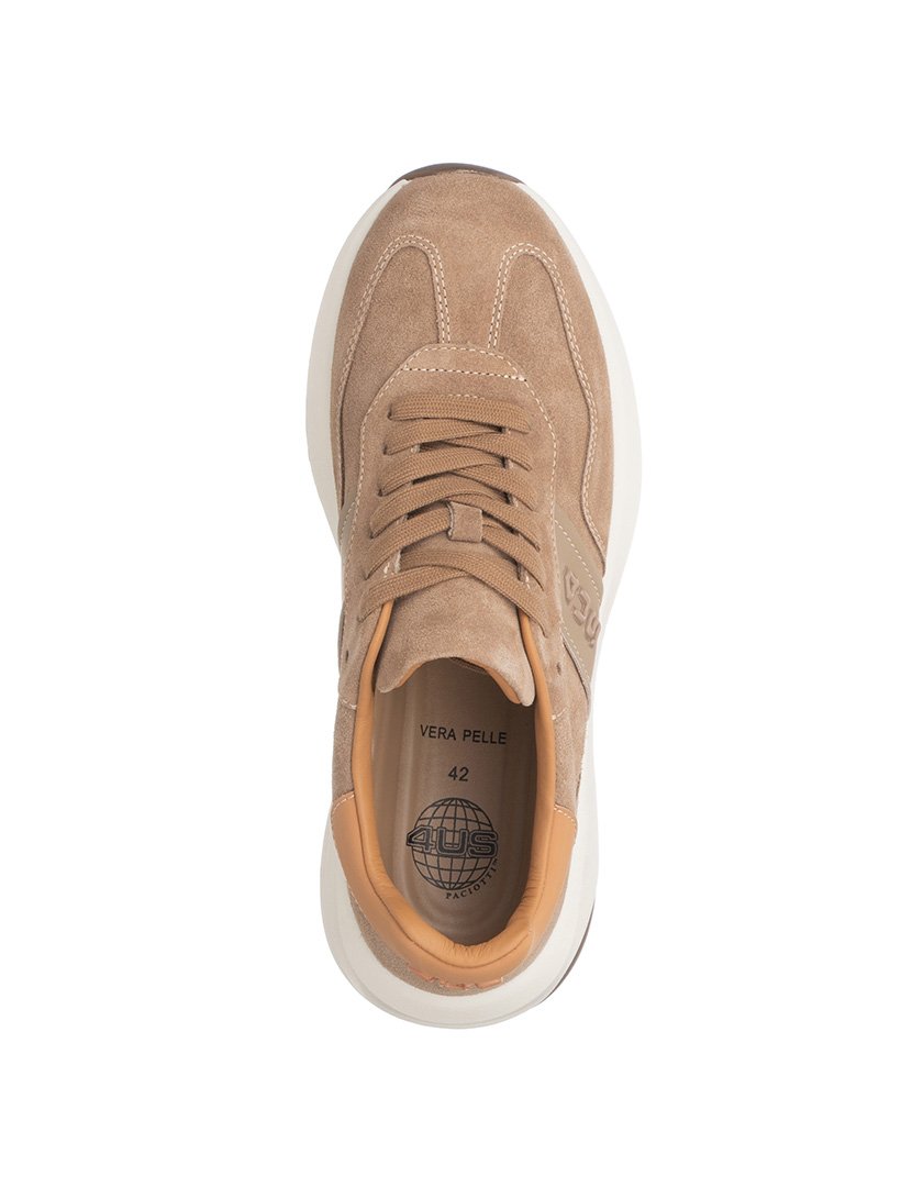 Ténis Homem Camurça Camel