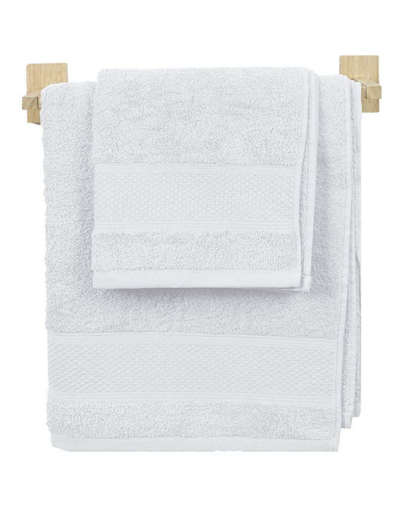 Conjunto 2 Toalhas WC Favos Branco