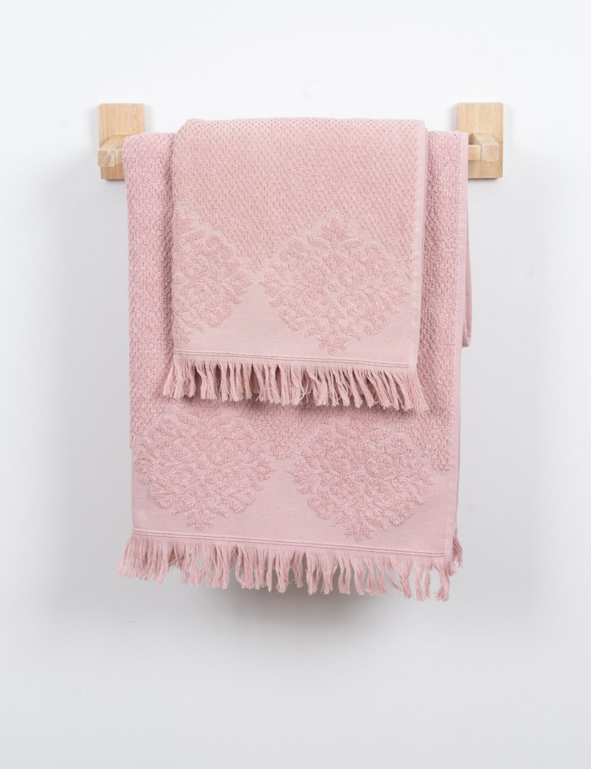 Conjunto 2 Toalhas WC Jasmine Rosa