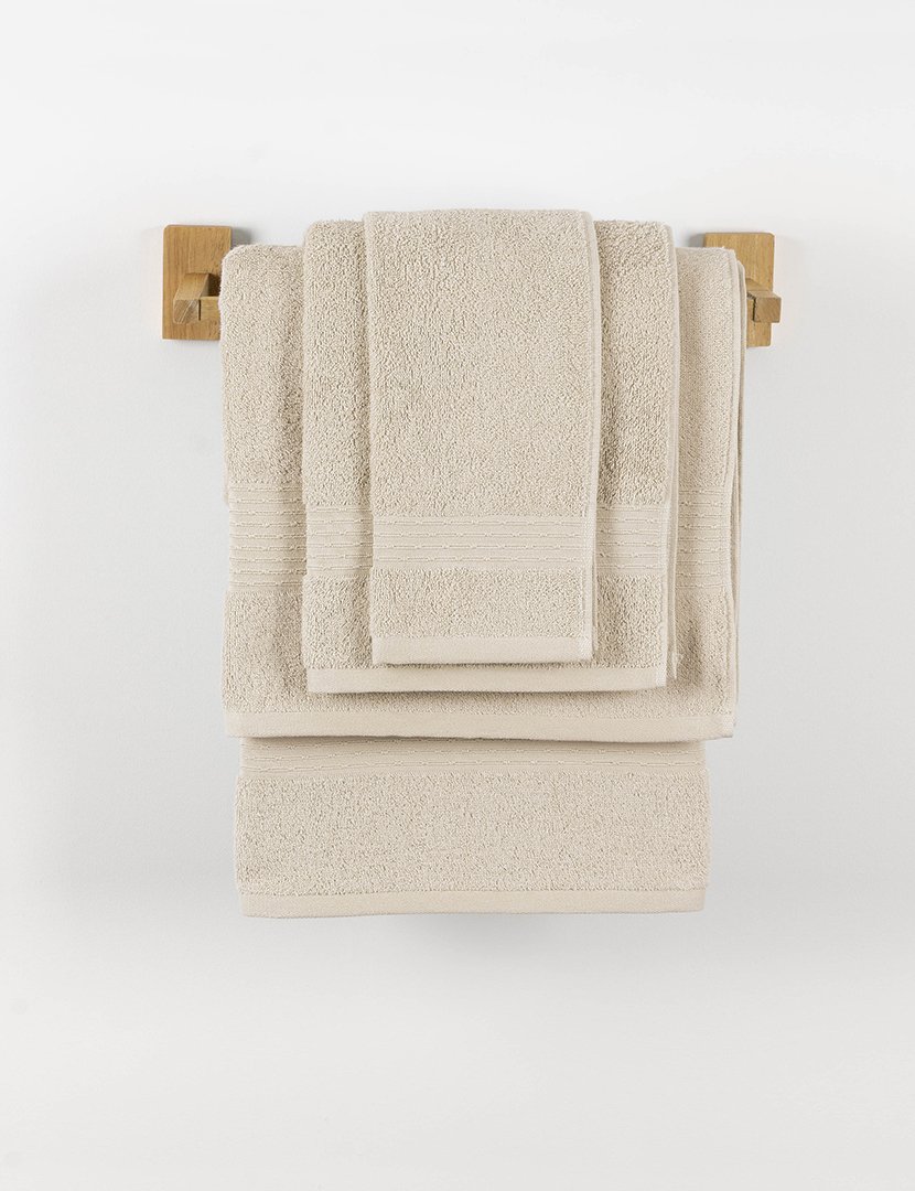 Conjunto 3 Toalhas WC Zen Bege