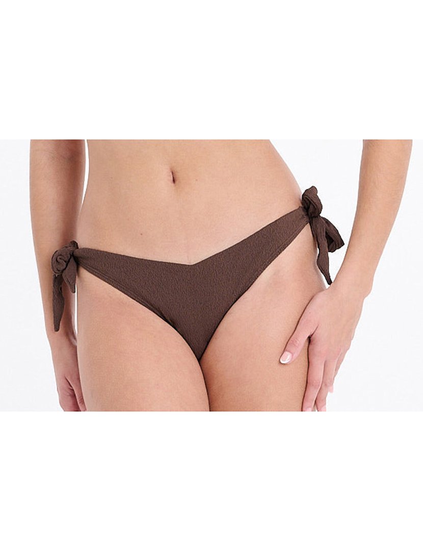 Cuecas Biquíni com Laços Castanho