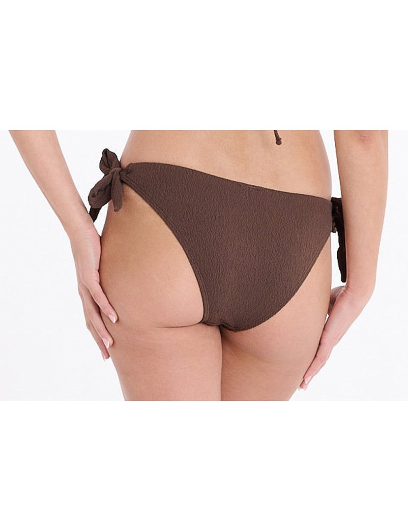 Cuecas Biquíni com Laços Castanho