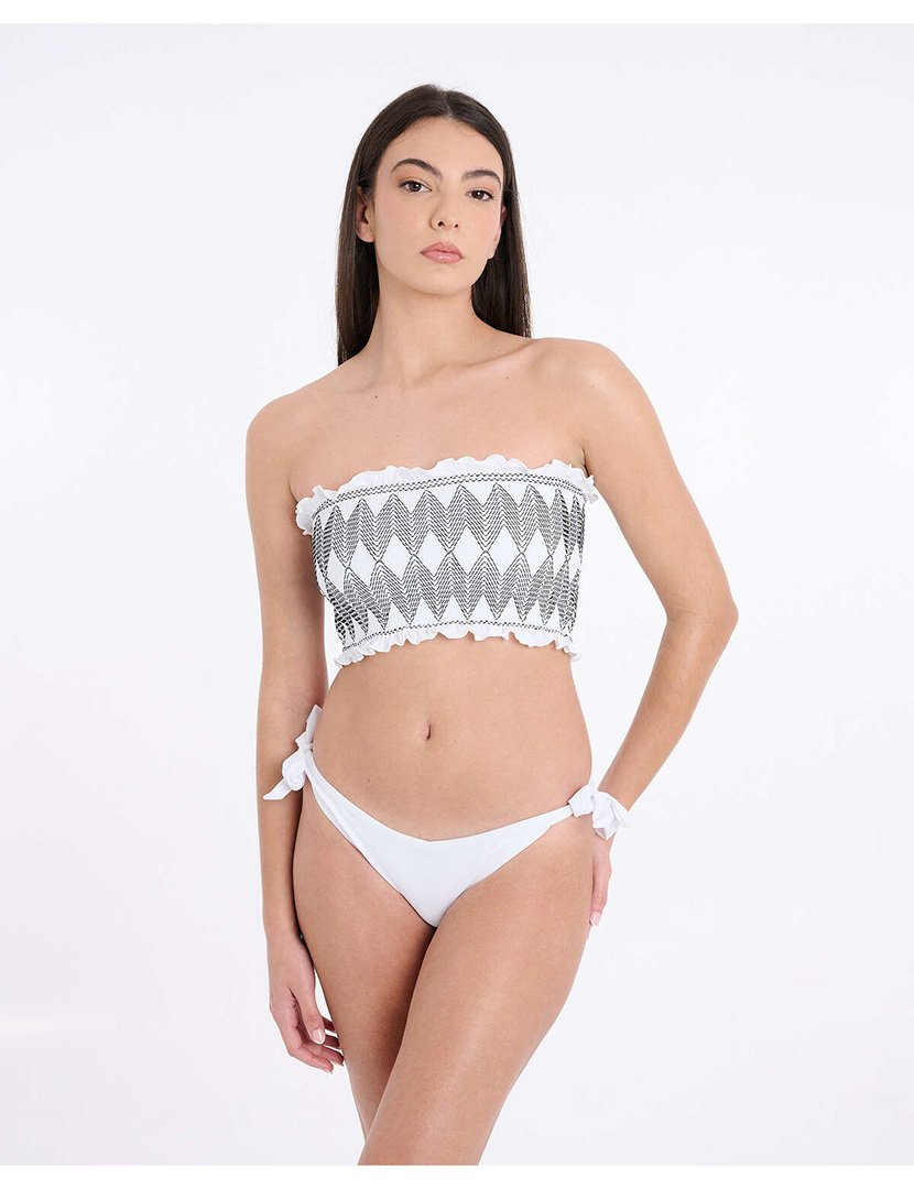Cuecas Biquíni com Laços Delos Branco