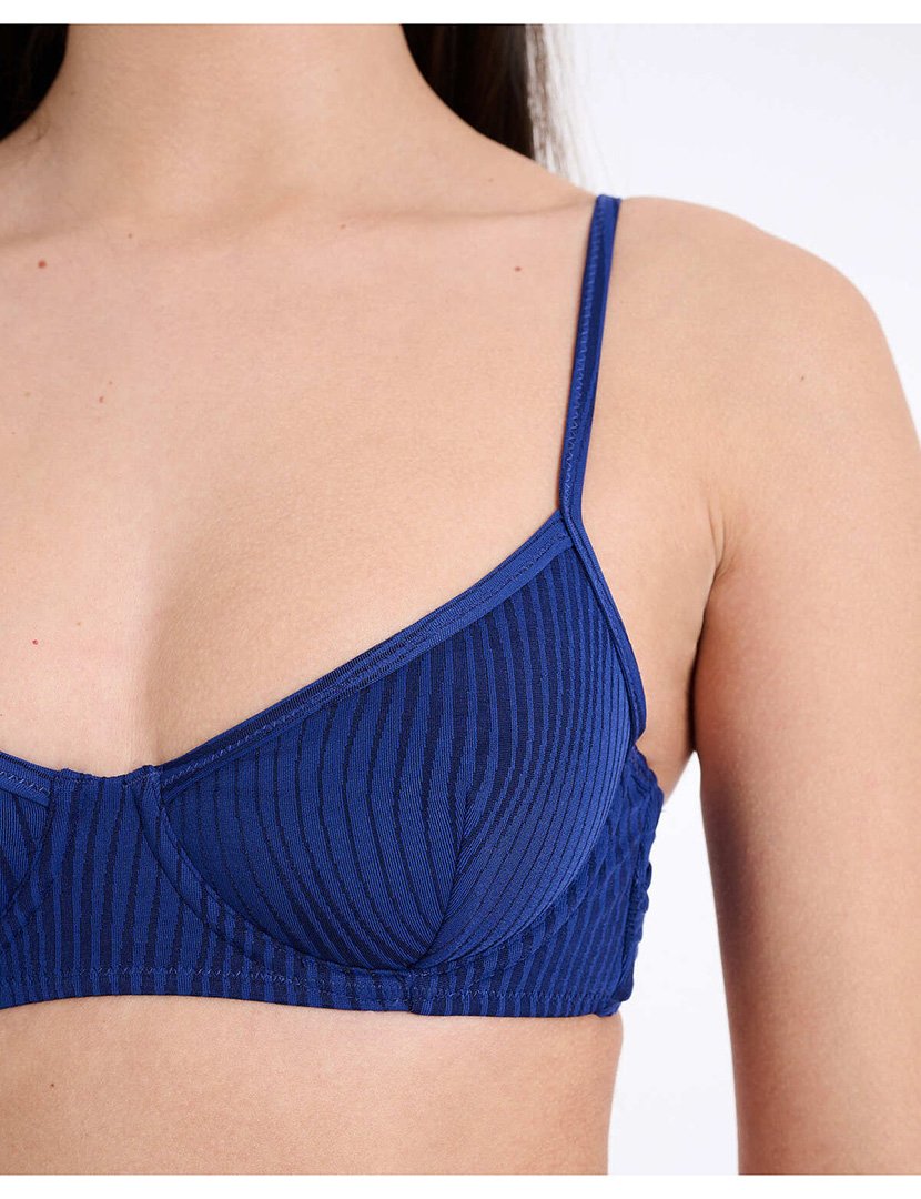 Soutien Biquíni Balconette Palmos Azul