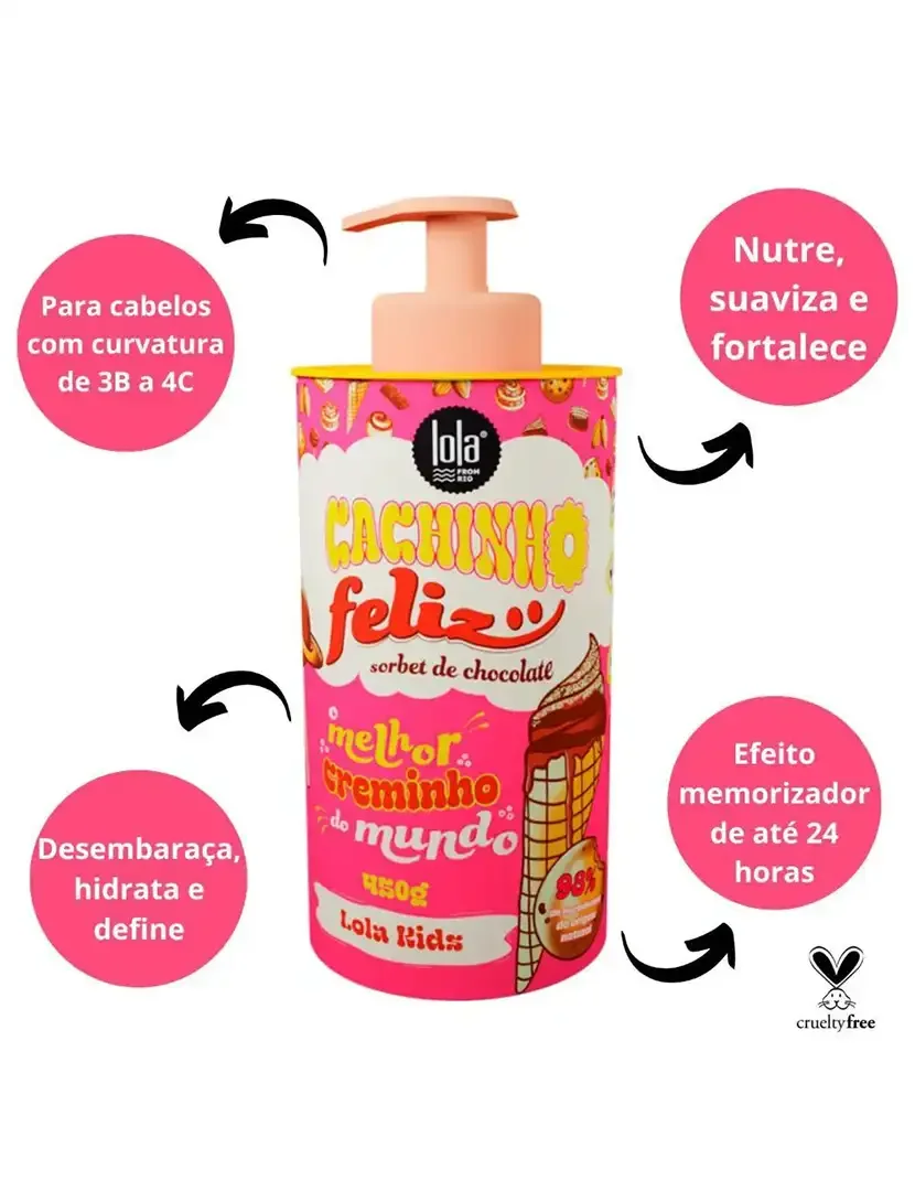Cachinho Feliz Chocolate Creme de Pentear