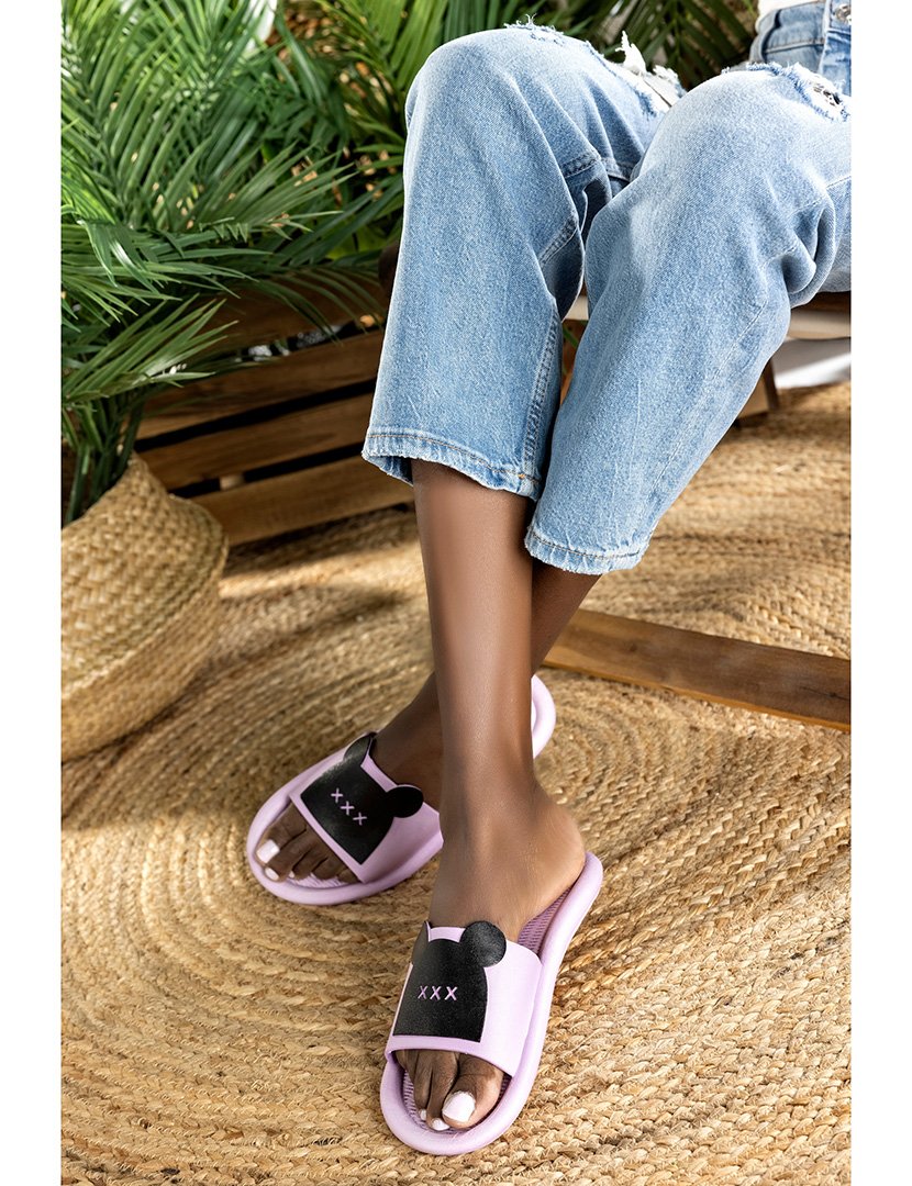 Chinelos de Borracha Senhora Roxo