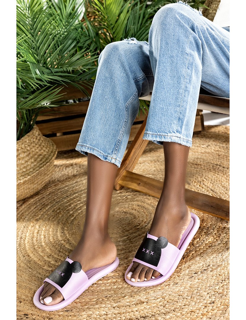 Chinelos de Borracha Senhora Roxo