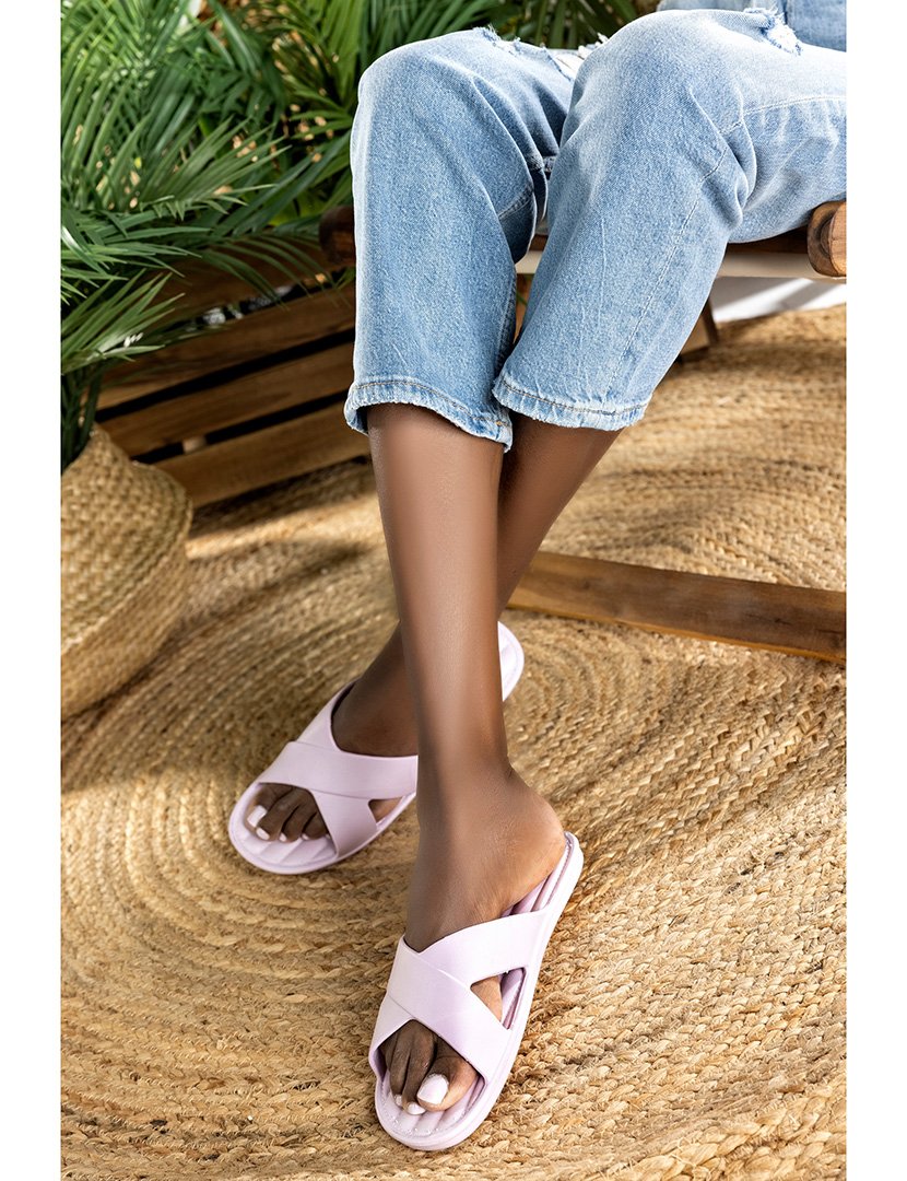 Chinelos de Borracha Senhora Roxo