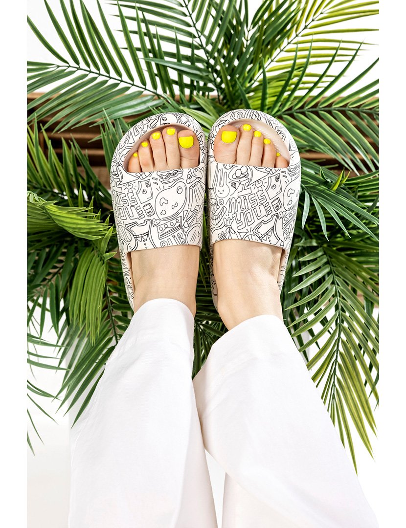 Chinelos de Borracha Senhora Branco