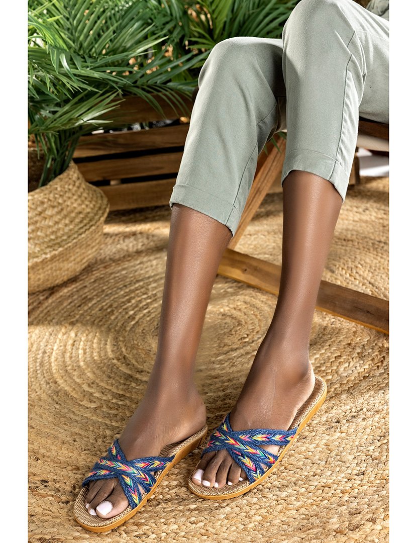 Chinelos Boho Senhora Multicolorido