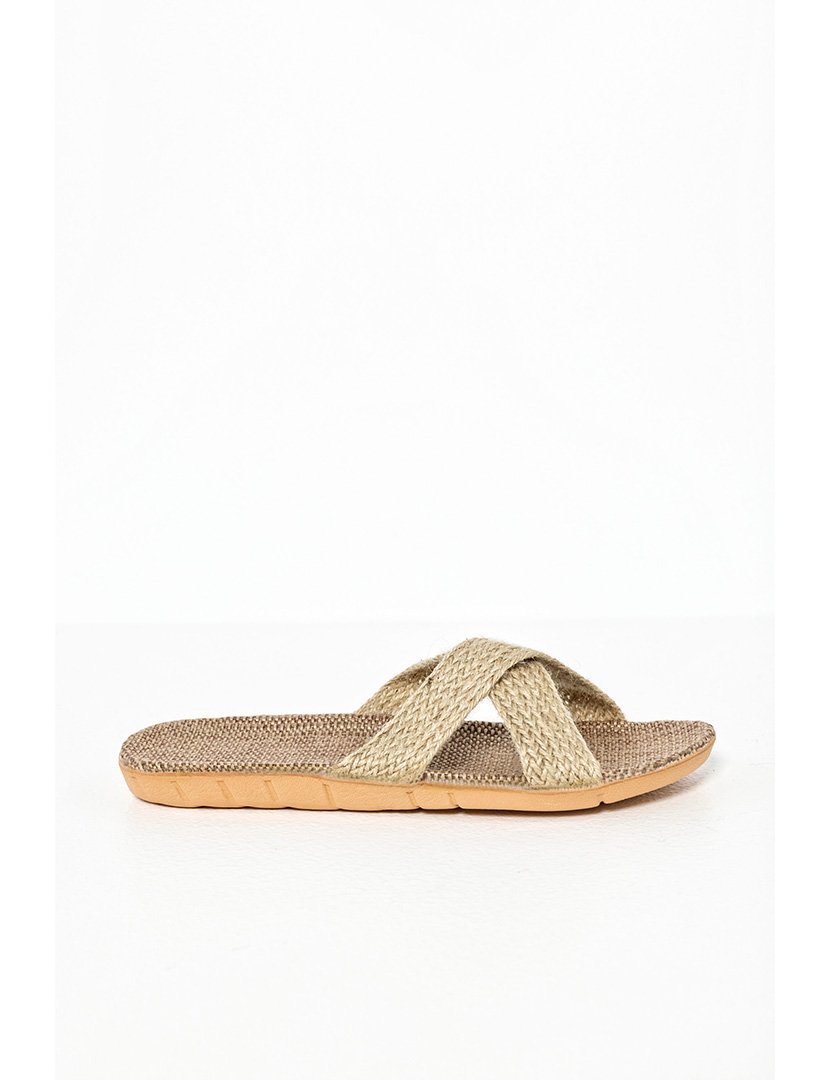 Chinelos Boho Senhora Castanho Claro