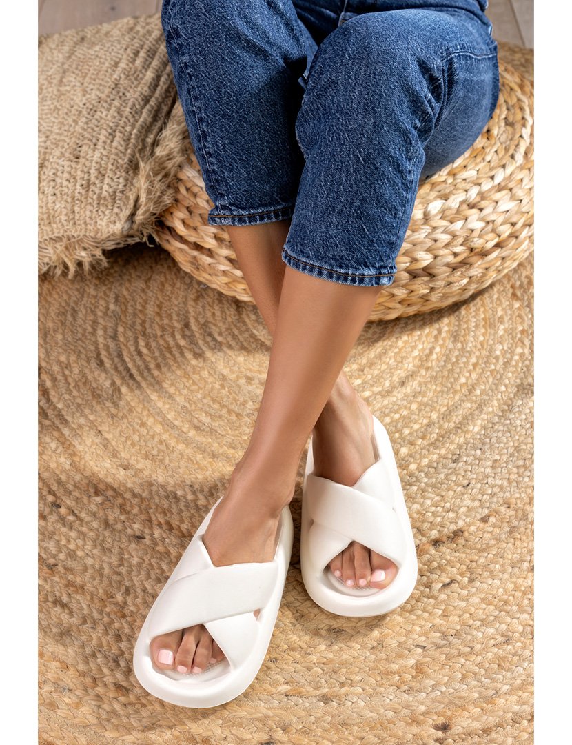 Chinelos de Borracha Senhora Branco