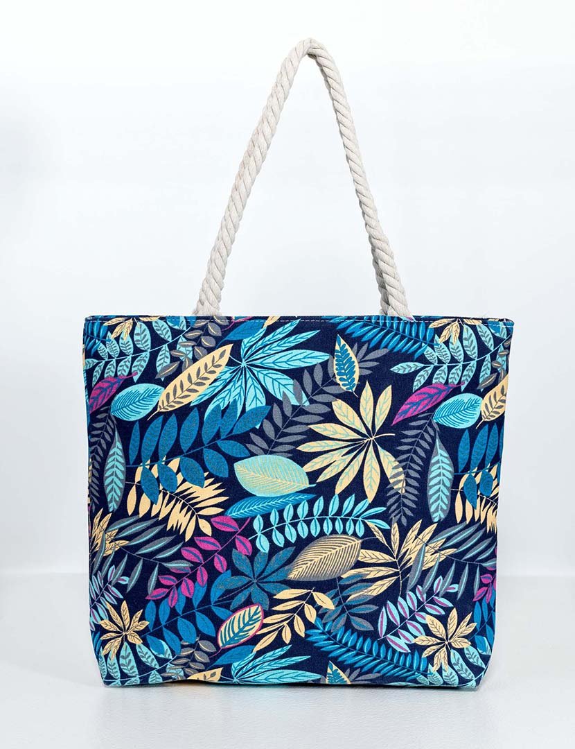 Mala de praia multicolorida