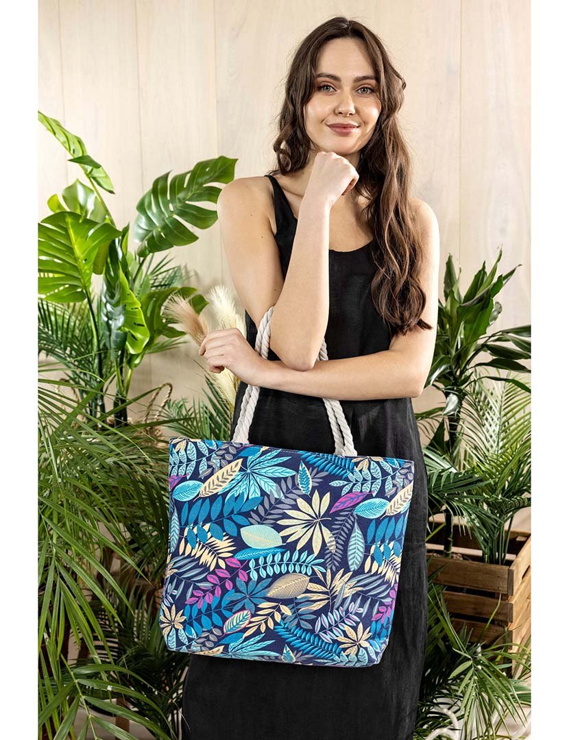 Mala de praia multicolorida