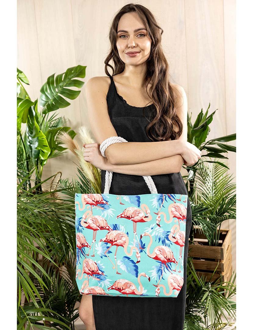 Mala de praia multicolorida