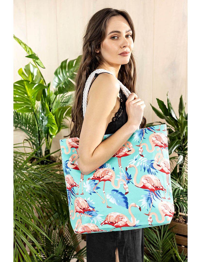 Mala de praia multicolorida