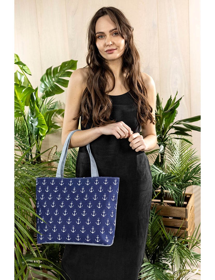 Mala de praia multicolorida