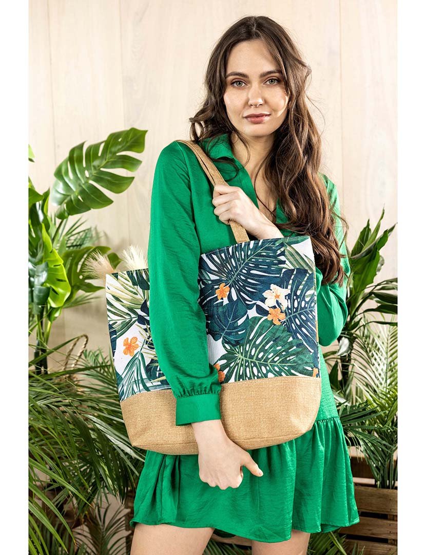 Mala de praia multicolorida